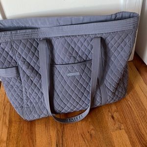 Grey Vera bradley travel tote bag